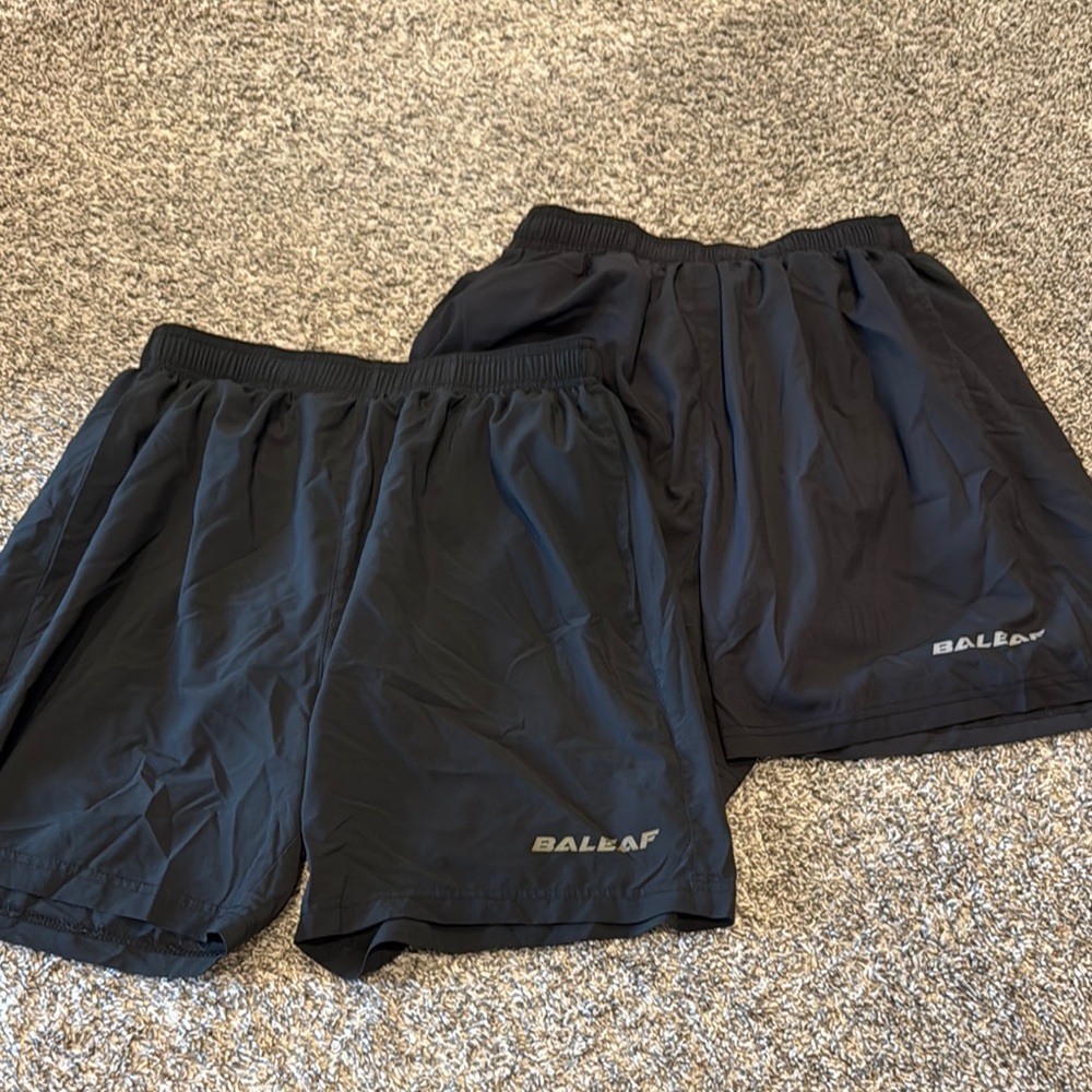 Set: Baleaf Black Athletic Shorts Lightweight Performance 5” inseam w/liner